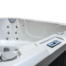Hydrosan Garten-Whirlpool-Hybridbadewanne, Gartenbadewanne SPA521W, Gehäuse in Weiß-Perlmutt-Anthrazit, 230 x 230 cm