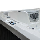 Hydrosan Garten-Whirlpool-Hybridbadewanne, Gartenbadewanne SPA521W, Gehäuse in Weiß-Perlmutt-Anthrazit, 230 x 230 cm