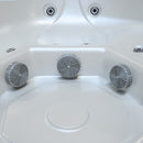 Hydrosan Garten-Whirlpool-Hybridbadewanne, Gartenbadewanne SPA521W, Gehäuse in Weiß-Perlmutt-Anthrazit, 230 x 230 cm