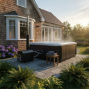 Hydrosan Garten-Whirlpool-Hybridbadewanne, Gartenbadewanne SPA521W, Gehäuse in Weiß-Perlmutt-Anthrazit, 230 x 230 cm