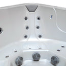 Hydrosan Garten-Whirlpool-Hybridbadewanne, Gartenbadewanne SPA521W, Gehäuse in Weiß-Perlmutt-Anthrazit, 230 x 230 cm