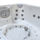 Hydrosan Garten-Whirlpool-Hybridbadewanne, Gartenbadewanne SPA521W, Gehäuse in Weiß-Perlmutt-Anthrazit, 230 x 230 cm