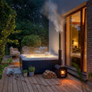 Hydrosan Garten-Whirlpool-Hybridbadewanne, Gartenbadewanne SPA521W, Gehäuse in Weiß-Perlmutt-Anthrazit, 230 x 230 cm