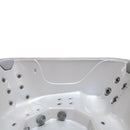 Hydrosan Garten-Whirlpool-Hybridbadewanne, Gartenbadewanne SPA521W, Weißperle, Kaffeegehäuse 230 x 230 cm