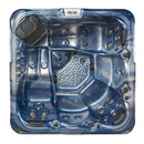 Hydrosan Garten-Whirlpool-Badewanne Spa531 Blaue Ozeanwelle Anthrazit Gehäuse 200x200 cm