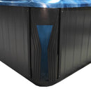 Hydrosan Garten-Whirlpool-Badewanne Spa531 Blaue Ozeanwelle Anthrazit Gehäuse 200x200 cm