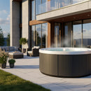 Hydrosan Garten-Whirlpool-Badewanne 540 Weißperle Anthrazit Gehäuse 240 x 240 cm