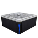 Hydrosan Garten-Whirlpool-Badewanne Spa560 Cappuccino Anthrazit Gehäuse 220x220 cm