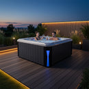 Hydrosan Garten-Whirlpool-Badewanne Spa560 Cappuccino Anthrazit Gehäuse 220x220 cm