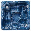 Hydrosan Garten-Whirlpool-Badewanne 560 Blaue Ozeanwelle Anthrazit Gehäuse 220x220 cm