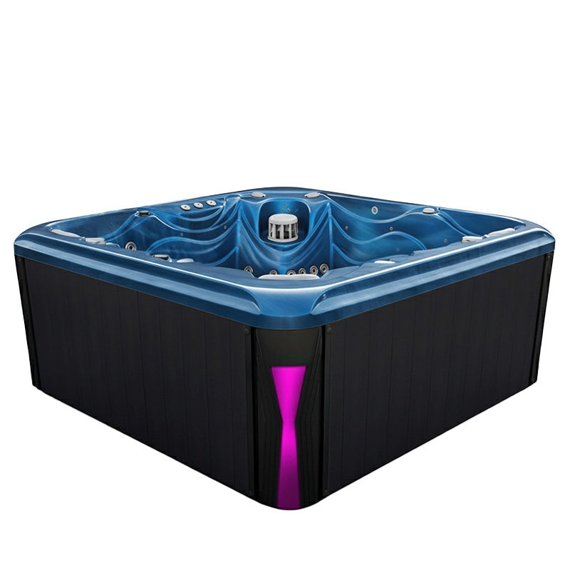 Hydrosan Garten-Whirlpool-Badewanne 560 Blaue Ozeanwelle Anthrazit Gehäuse 220x220 cm
