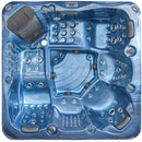 Hydrosan Garten-Whirlpool-Badewanne 561 Blaue Ozeanwelle Anthrazit Gehäuse 210x210 cm