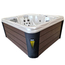 Hydrosan Garten-Whirlpool-Badewanne 565 Weißperle Kaffeegehäuse 170x210 cm