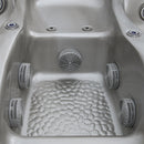 Hydrosan Garten-Whirlpool-Badewanne Spa566, komplettes Gehäuse in Cappuccino-Anthrazit, 200 x 200 cm