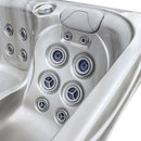 Hydrosan Garten-Whirlpool-Badewanne Spa566, komplettes Gehäuse in Cappuccino-Anthrazit, 200 x 200 cm
