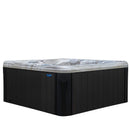Hydrosan Garten-Whirlpool-Badewanne Spa566, komplettes Gehäuse in Cappuccino-Anthrazit, 200 x 200 cm
