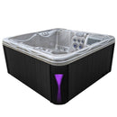 Hydrosan Garten-Whirlpool-Badewanne Spa566, komplettes Gehäuse in Cappuccino-Anthrazit, 200 x 200 cm