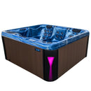 Hydrosan Garten-Whirlpool-Badewanne Spa566 Blaue Ozeanwelle Kaffeekabine 200x200 cm