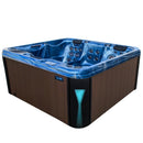 Hydrosan Garten-Whirlpool-Badewanne Spa566 Blaue Ozeanwelle Kaffeekabine 200x200 cm