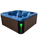 Hydrosan Garten-Whirlpool-Badewanne Spa566 Blaue Ozeanwelle Kaffeekabine 200x200 cm