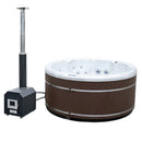 Hydrosan Garten-Whirlpool-Hybridbadewanne, Garten-Whirlpool-Spa, 580 W, Weißperle, Kaffeegehäuse 200 x 200 cm