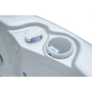 Hydrosan Garten-Whirlpool-Hybridbadewanne, Garten-Whirlpool-Spa, 580 W, Weißperle, Kaffeegehäuse 200 x 200 cm