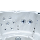 Hydrosan Garten-Whirlpool-Hybridbadewanne, Garten-Whirlpool-Spa, 580 W, Weißperle, Kaffeegehäuse 200 x 200 cm