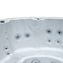 Hydrosan Garten-Whirlpool-Hybridbadewanne, Garten-Whirlpool-Spa, 580 W, Weißperle, Kaffeegehäuse 200 x 200 cm