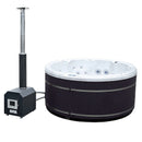 Hydrosan Garten-Whirlpool-Hybridbadewanne, 580 W, Gehäuse in Weiß-Perlmutt-Anthrazit, 200 x 200 cm