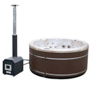 Hydrosan Garten-Whirlpool-Hybridbadewanne, Garten-Spa-Badewanne, 580 W, Cappuccino-Kaffeegehäuse, 200 x 200 cm