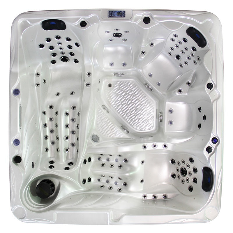 Hydrosan Garten-Whirlpool-Badewanne SPA702 Weiß Perlgrau Gehäuse 230x230 cm