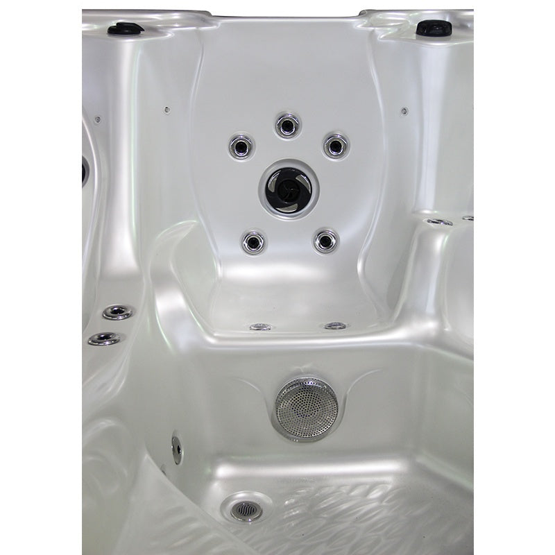 Hydrosan Garten-Whirlpool-Badewanne SPA702 Weiß Perlgrau Gehäuse 230x230 cm
