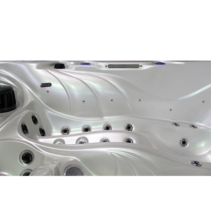 Hydrosan Garten-Whirlpool-Badewanne SPA702 Weiß Perlgrau Gehäuse 230x230 cm