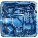 Hydrosan Garten-Whirlpool-Badewanne Spa702 Blaue Ozeanwelle Anthrazit Gehäuse 230x230 cm