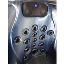 Hydrosan Garten-Whirlpool-Badewanne Spa702 Blaue Ozeanwelle Anthrazit Gehäuse 230x230 cm