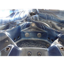 Hydrosan Garten-Whirlpool-Badewanne Spa702 Blaue Ozeanwelle Anthrazit Gehäuse 230x230 cm