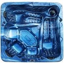 Hydrosan Garten-Whirlpool-Badewanne Spa702 Blau Ozeanwelle Grau Gehäuse 230x230 cm