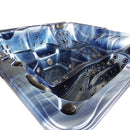 Hydrosan Garten-Whirlpool-Badewanne Spa702 Blau Ozeanwelle Grau Gehäuse 230x230 cm