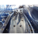 Hydrosan Garten-Whirlpool-Badewanne Spa702 Blau Ozeanwelle Grau Gehäuse 230x230 cm