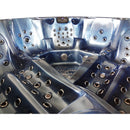 Hydrosan Garten-Whirlpool-Badewanne Spa702 Blau Ozeanwelle Grau Gehäuse 230x230 cm