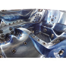Hydrosan Garten-Whirlpool-Badewanne Spa702 Blau Ozeanwelle Grau Gehäuse 230x230 cm
