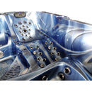 Hydrosan Garten-Whirlpool-Badewanne Spa702 Blau Ozeanwelle Grau Gehäuse 230x230 cm