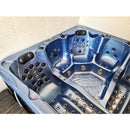 Hydrosan Garten-Whirlpool-Badewanne Spa702 Blau Ozeanwelle Grau Gehäuse 230x230 cm
