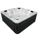 Hydrosan Garten-Whirlpool-Badewanne SPA702 Weißperle Anthrazit Gehäuse 230x230 cm