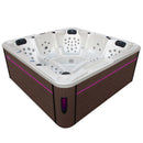 Hydrosan Garten-Whirlpool-Badewanne Spa702 Weißperle Kaffeegehäuse 230x230 cm