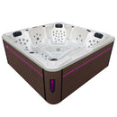 Hydrosan Garten-Whirlpool-Badewanne Spa702 Weißperle Kaffeegehäuse 230x230 cm