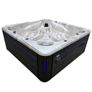 Hydrosan Garten-Whirlpool-Badewanne SPA702 Cappuccino Anthrazit Gehäuse 230x230 cm