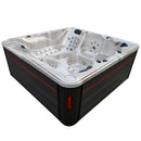 Hydrosan Garten-Whirlpool-Badewanne SPA702 Cappuccino Anthrazit Gehäuse 230x230 cm