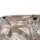 Hydrosan Garten-Whirlpool-Badewanne SPA702 Cappuccino Dunkelgrau Holzgehäuse 230x230 cm