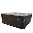 Hydrosan Garten-Whirlpool-Badewanne SPA702 Cappuccino Dunkelgrau Holzgehäuse 230x230 cm